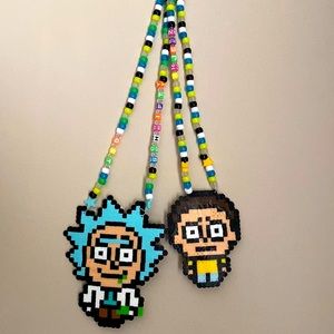 Rick and Morty Kandi Rave Necklaces
